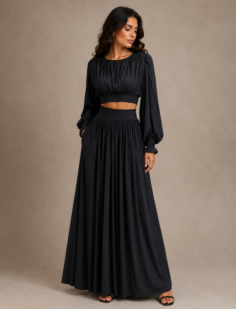Set - Zimmermann Black Maxi Skirt