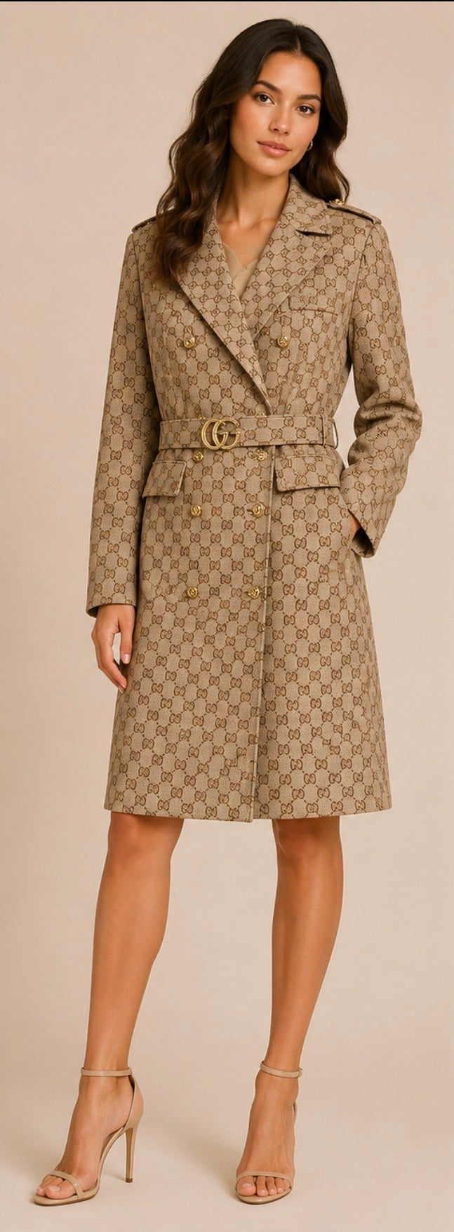 Gucci long trench coat