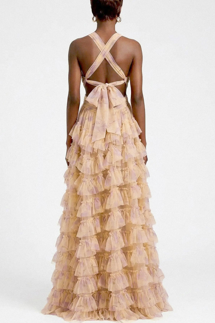 Zimmermann Floral Halter Maxi Dress