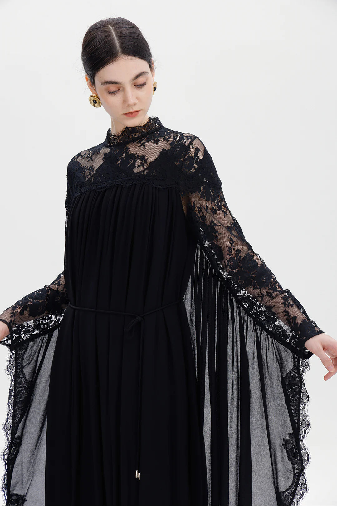 Zimmermann Hypnotic Batwing Black Maxi Dress