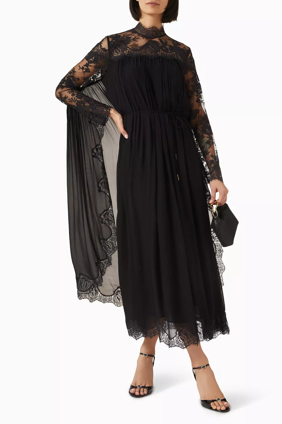 Zimmermann Hypnotic Batwing Black Maxi Dress