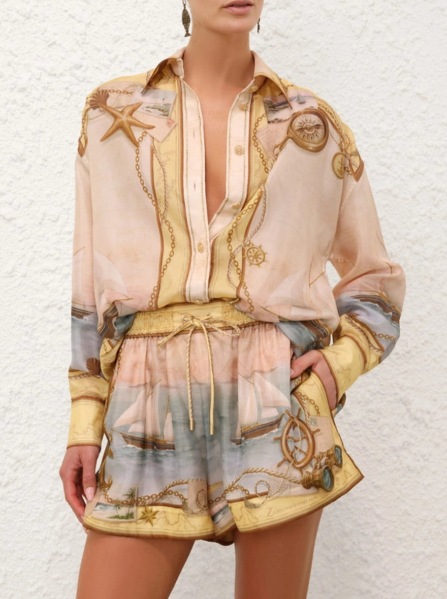Zimmermann Scarborough Relaxed Shirt & Short Set